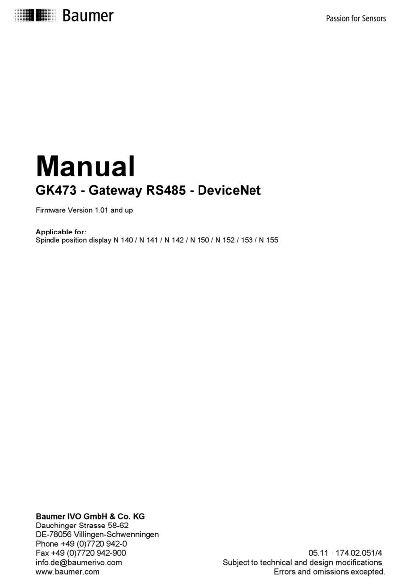 Baumer GK473 manual