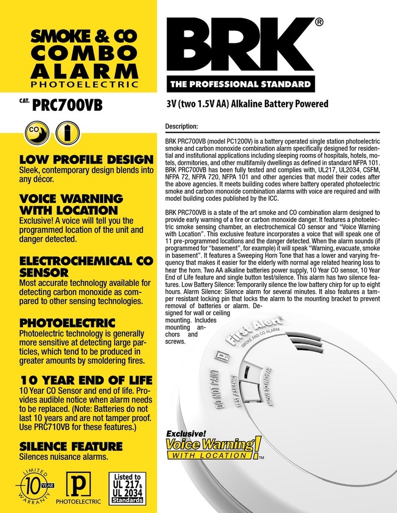 BRK electronic PRC700VB User manual
