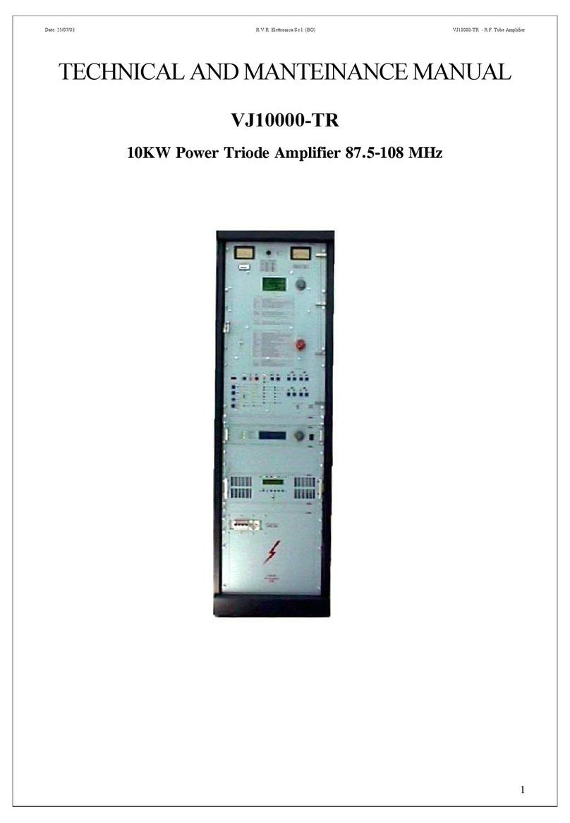 RVR Solar VJ10000-TR Technical maintenance manual