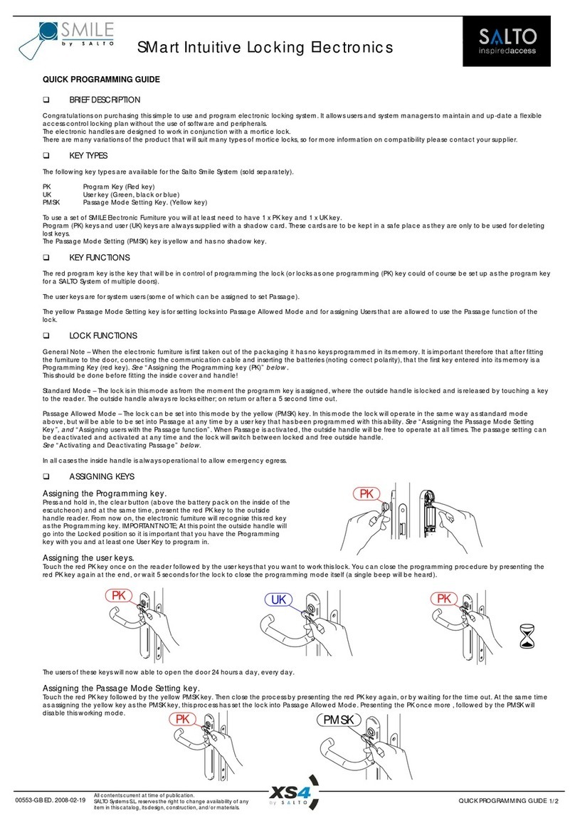 Salto SMILE Operating instructions