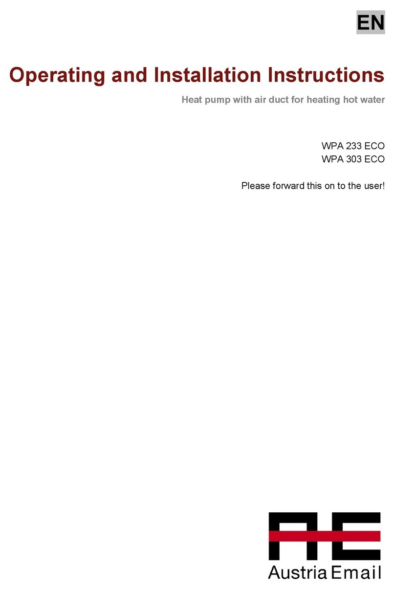 Austria Email WPA 233 ECO Operating and installation instructions