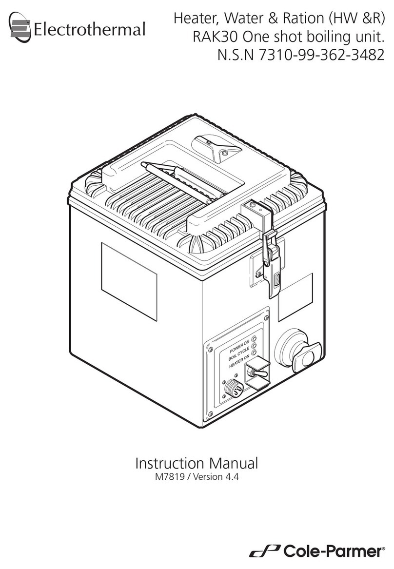 Cole Parmer Electrothermal RAK30 HW & R instruction manual