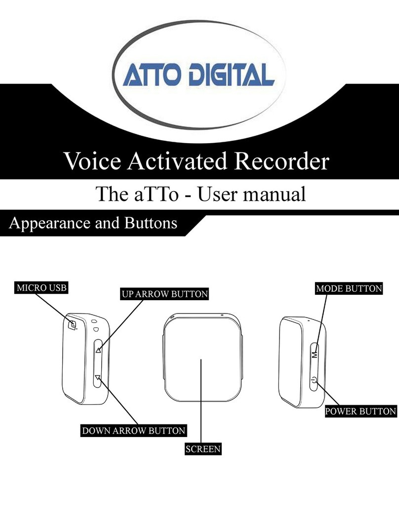 aTTo Digital Voice Activated Recorder user manual