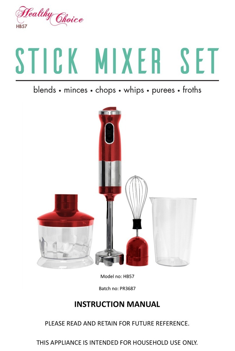 Lenoxx Healthy Choice HB57 User manual