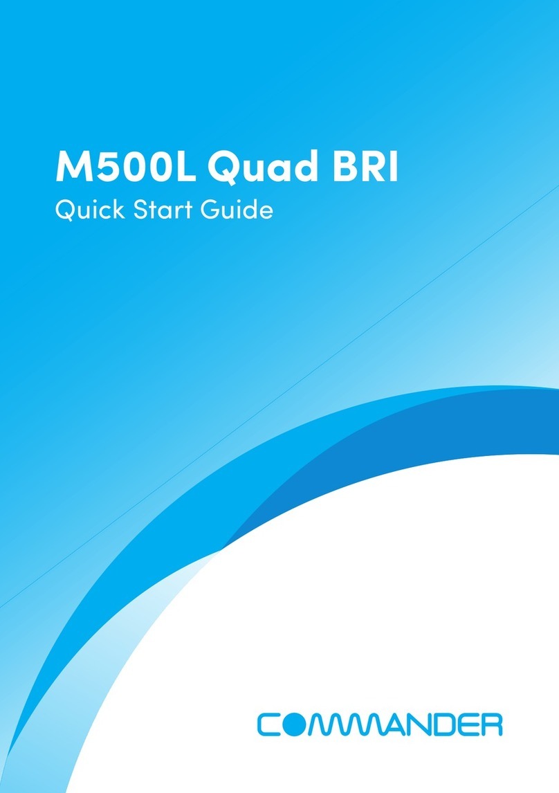 Commander M500L Quad BRI User manual