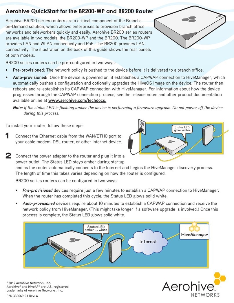 Aerohive Networks BR200 Series quick start