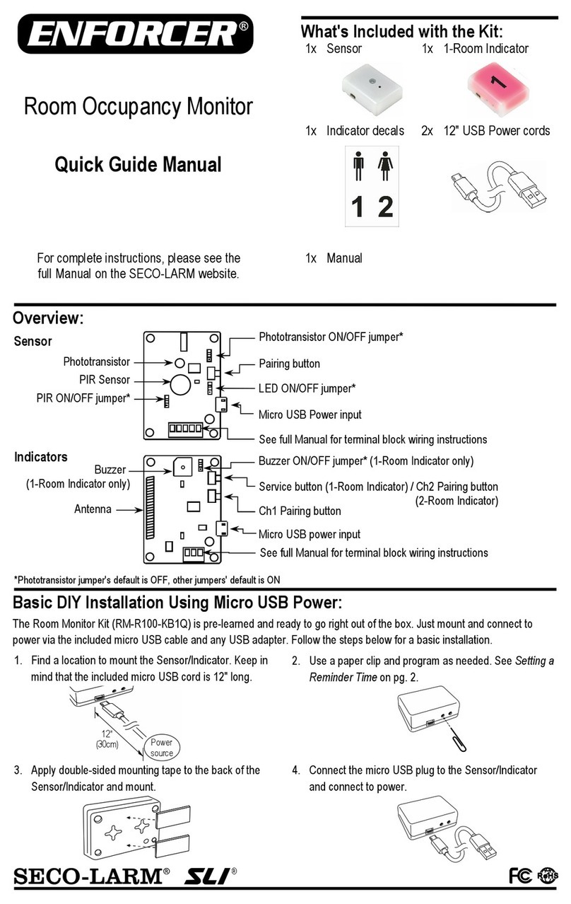 SECO-LARM ENFORCER RM-R100-KB1Q Quick guide manual