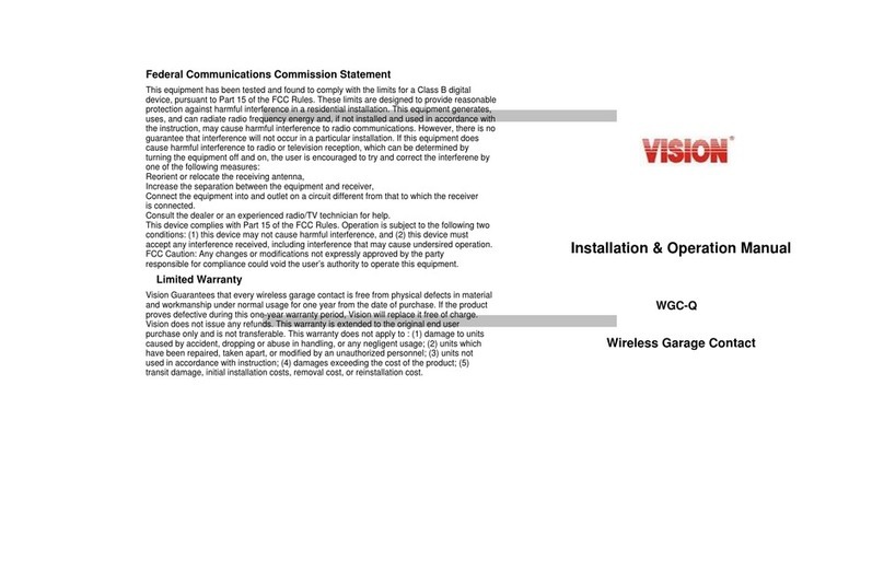 Vision WGC-Q Installation & operation manual Vision WGC-Q Installation & operation manual