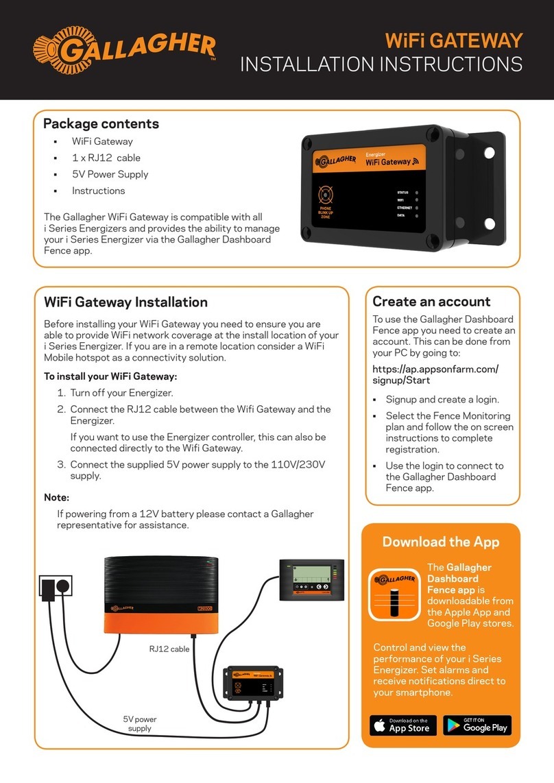 Gallagher WiFi GATEWAY installation instructions Gallagher WiFi GATEWAY installation instructions
