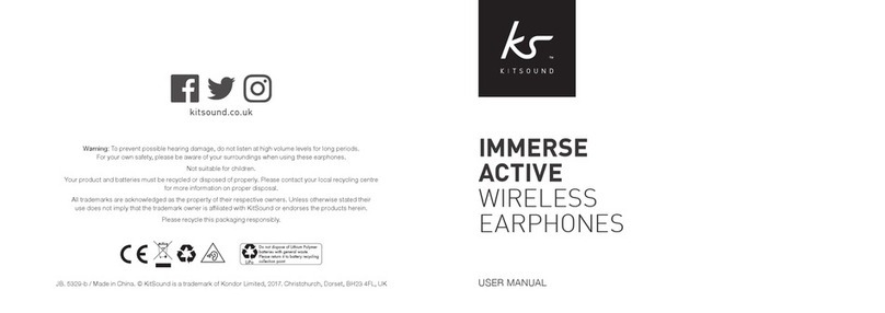 Kitsound IMMERSE ACTIVE User manual Kitsound IMMERSE ACTIVE User manual