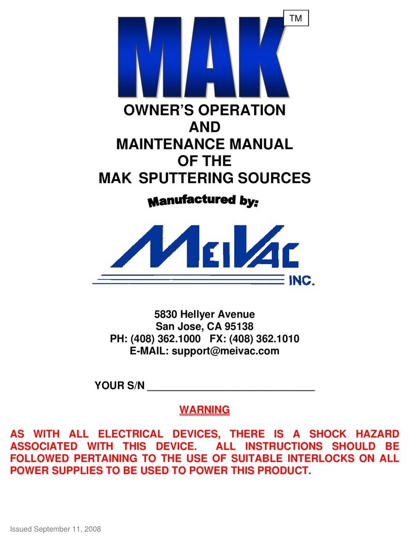 MeiVac MAK Series Owner's operation and maintenance manual