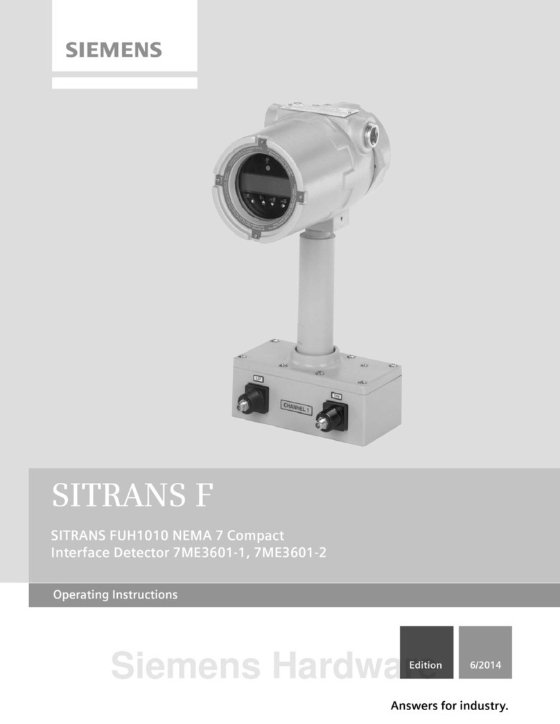 Siemens SITRANS F FUH1010 Series User manual Siemens SITRANS F FUH1010 Series User manual