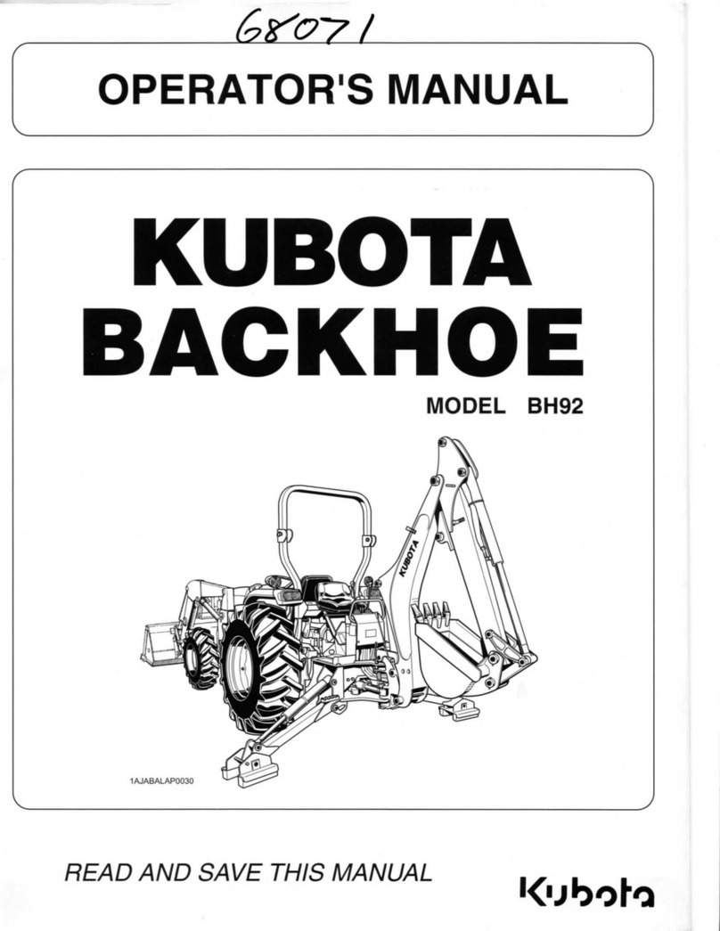 Kubota BH92 Operator's manual