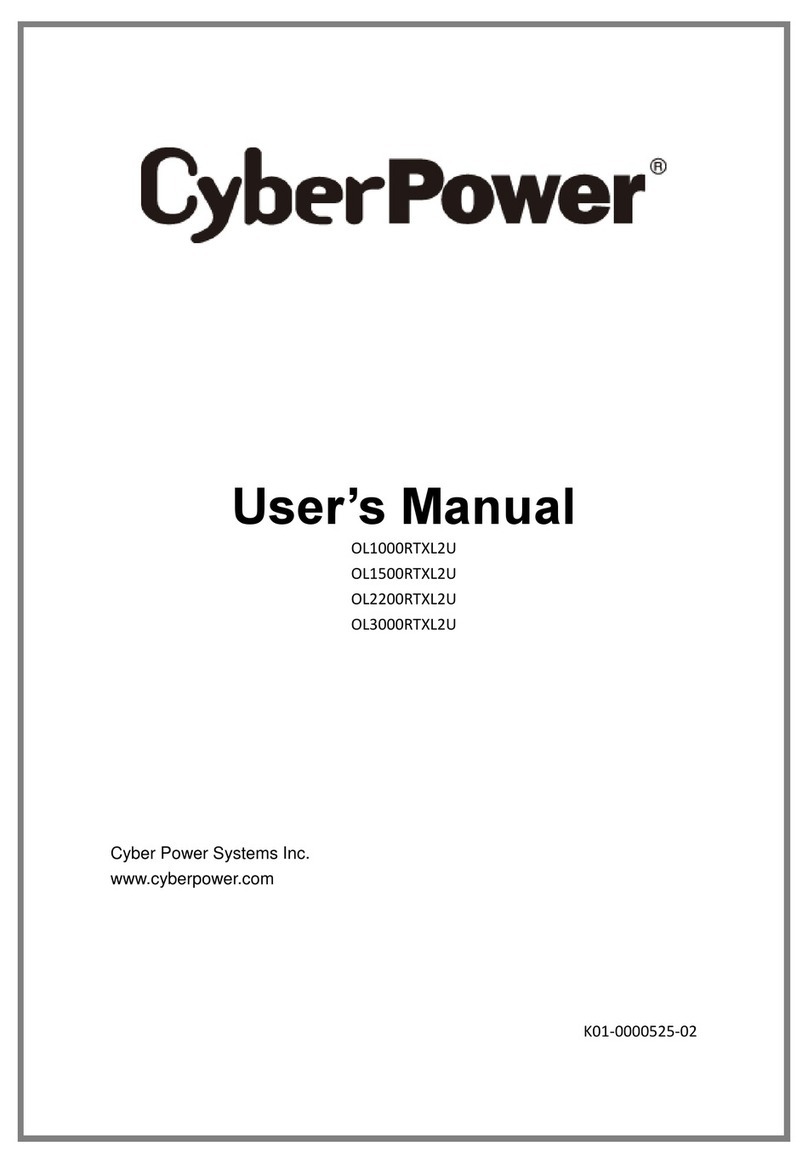 CyberPower OL1000RTXL2U User manual CyberPower OL1000RTXL2U User manual