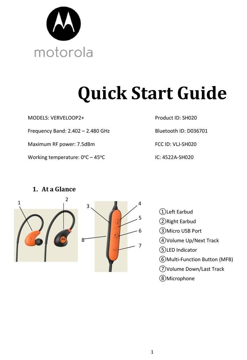 Motorola VERVELOOP2+ quick start guide