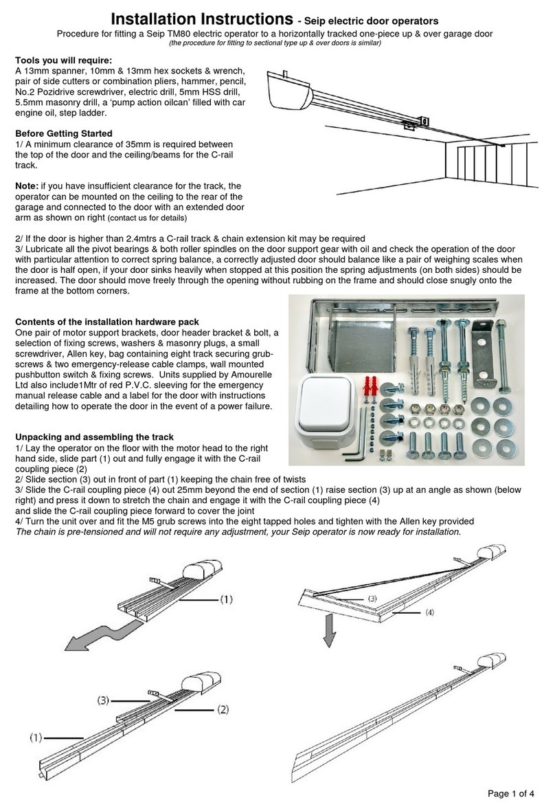 Seip TM 80 User manual