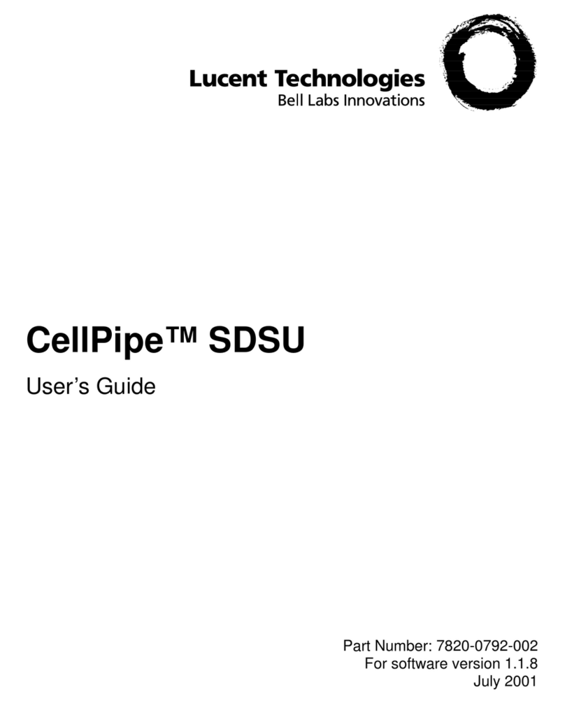 Lucent Technologies CellPipe SDSU user guide Lucent Technologies CellPipe SDSU user guide
