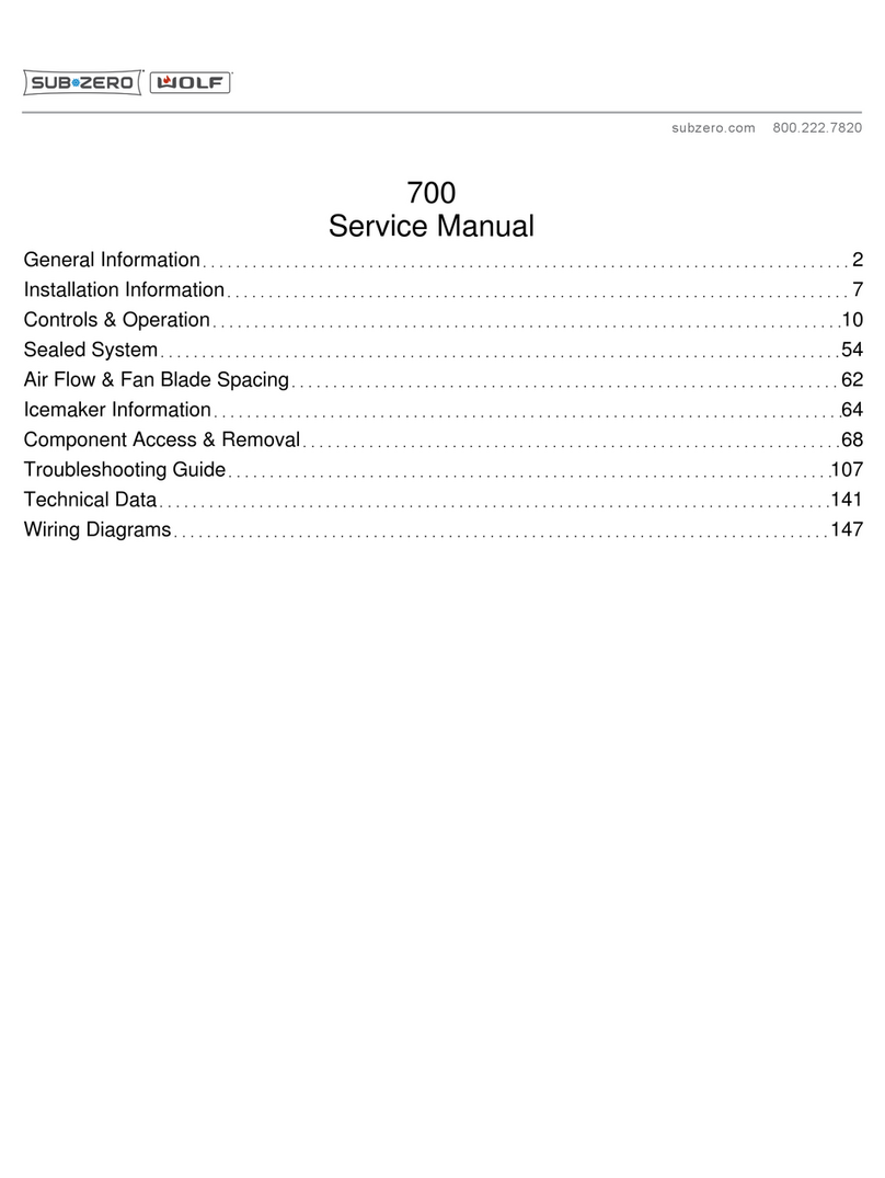 Sub-Zero 700-2 Series User manual