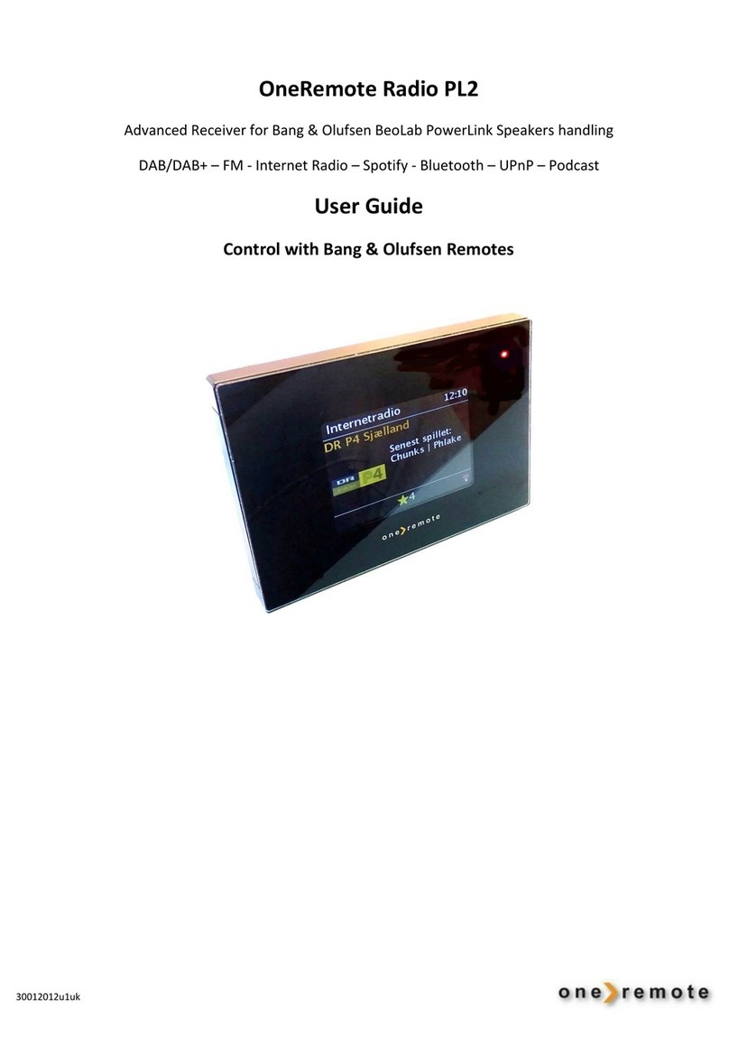 One Remote Radio PL2 User manual