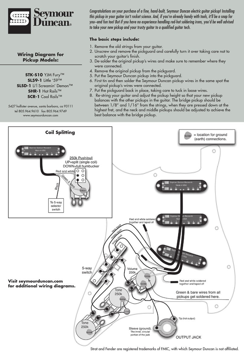 Duncan YJM Fury STK-S10 Wiring diagram