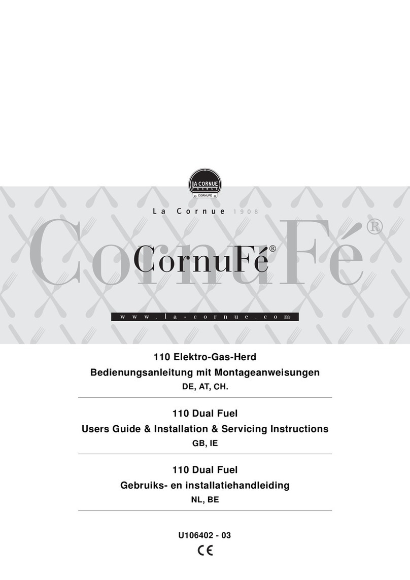 La Cornue CornuFe 110 Dual Fuel User guide, installation & servicing instructions La Cornue CornuFe 110 Dual Fuel User guide, installation & servicing instructions