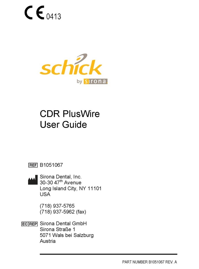 Sirona Dental Schick CDR PlusWire user guide Sirona Dental Schick CDR PlusWire user guide