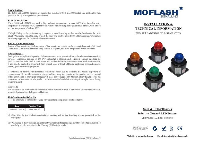 MOFLASH SIGNALLING X450 Series Manual