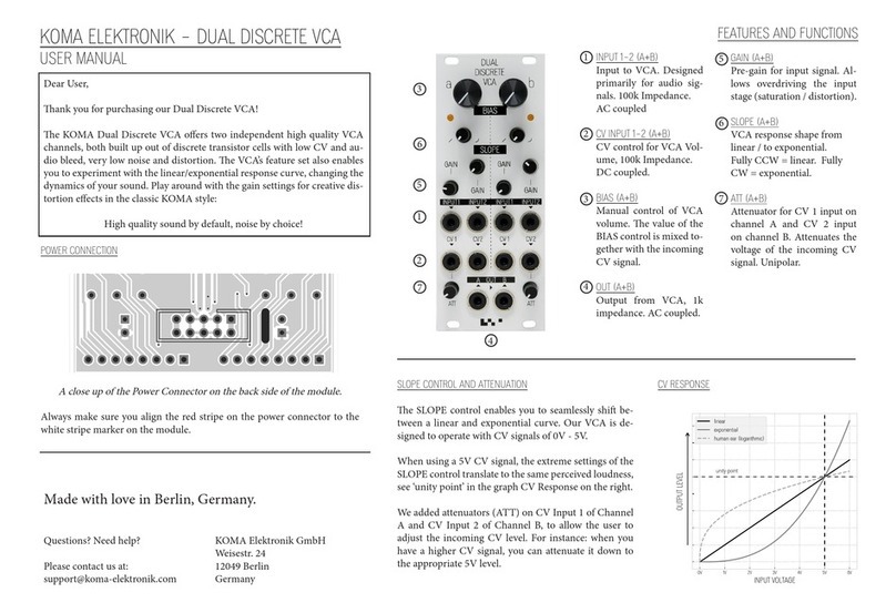 Koma Elektronik Dual Discrete VCA user manual