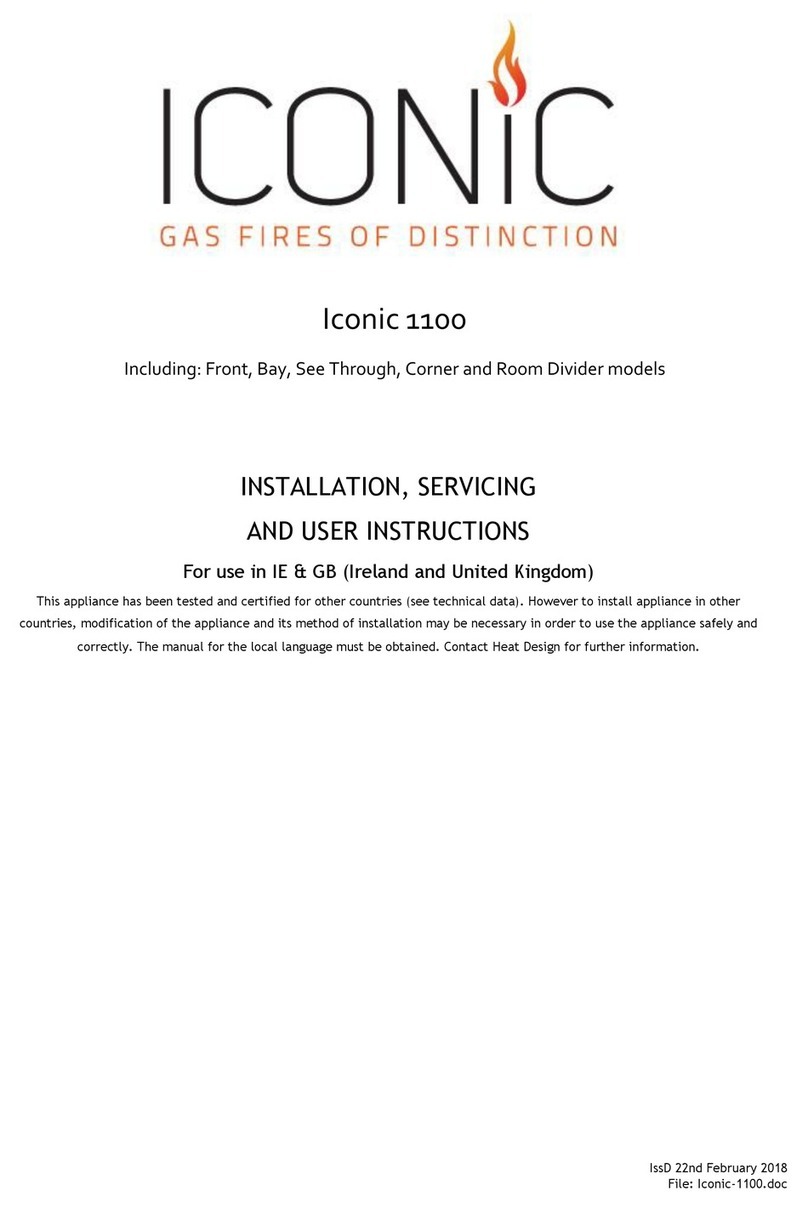Iconic 1100 Front Installation, servicing and user instructions