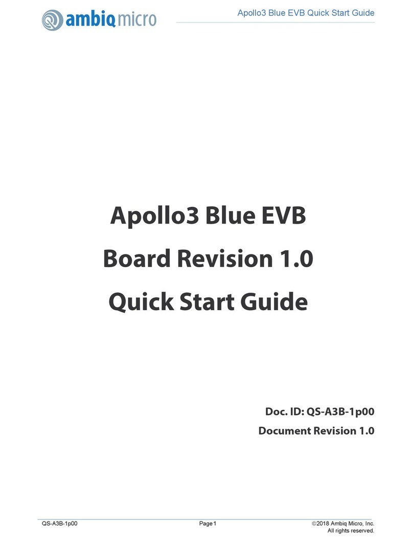 ambiq micro Apollo3 Blue EVB User manual