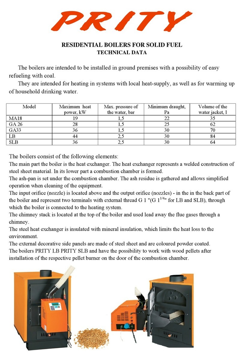 PRITY MA18 Technical data