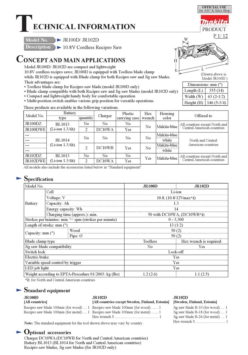 Makita JR100D Manual