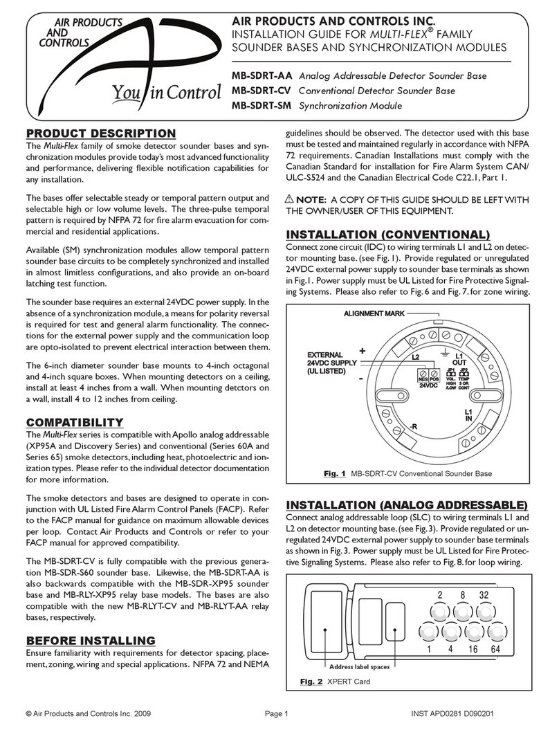 Air Products & Controls Multi-Flex Series installation guide Air Products & Controls Multi-Flex Series installation guide