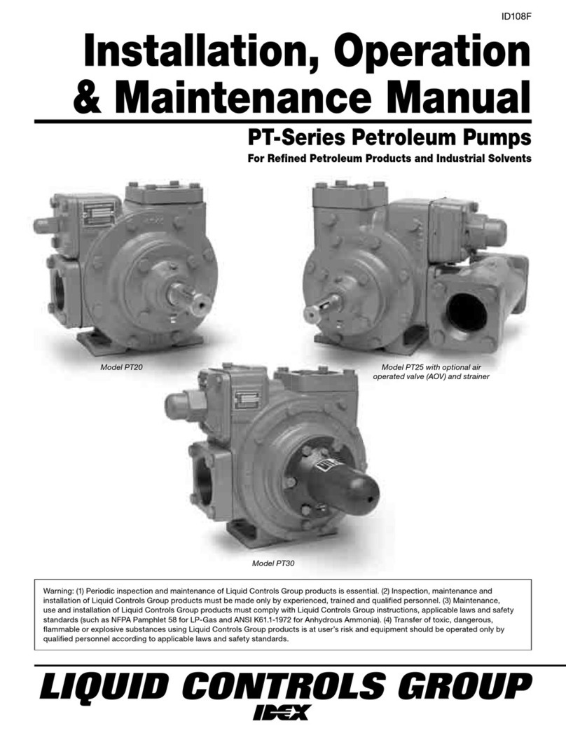 Liquid Controls PT Series Installation, operation & maintenance manual Liquid Controls PT Series Installation, operation & maintenance manual