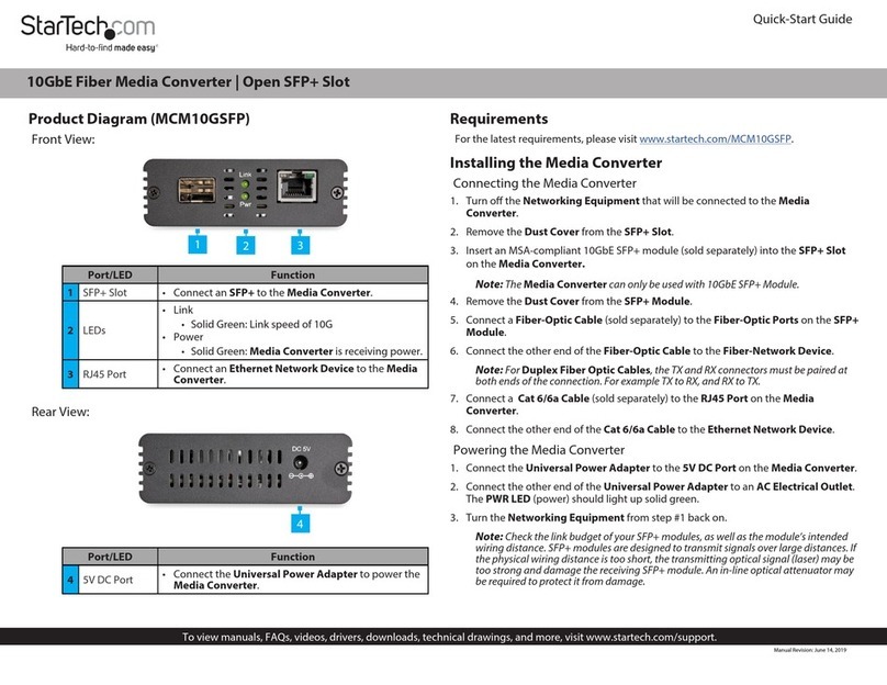 StarTech.com MCM10GSFP User manual
