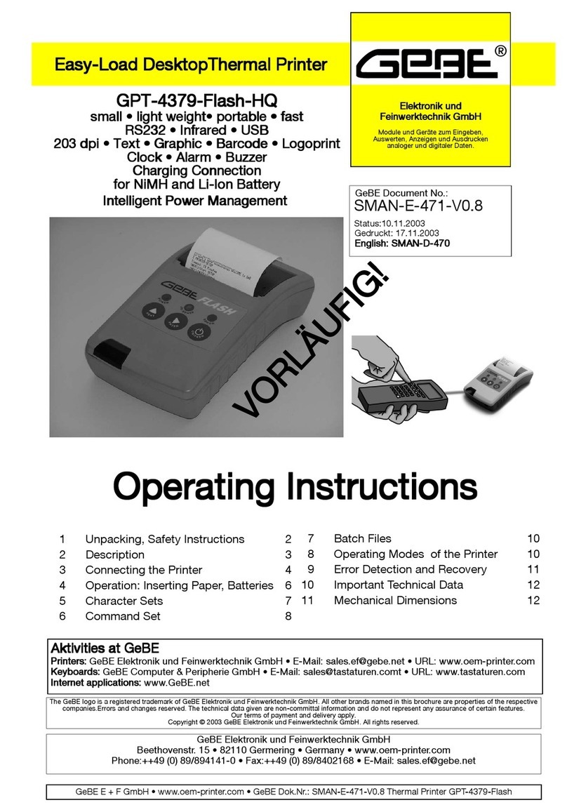 GeBe GPT-4379-Flash-HQ User manual