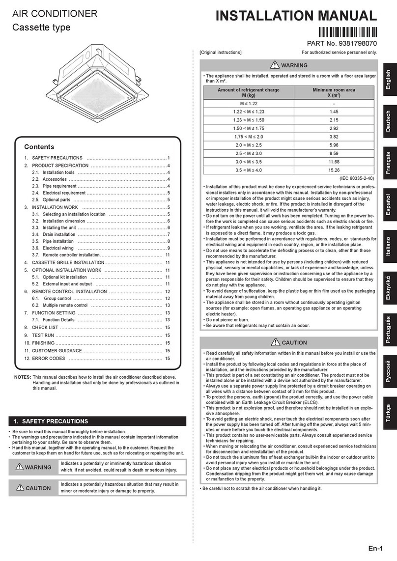 Fujitsu AUXG-KRLB Series User manual