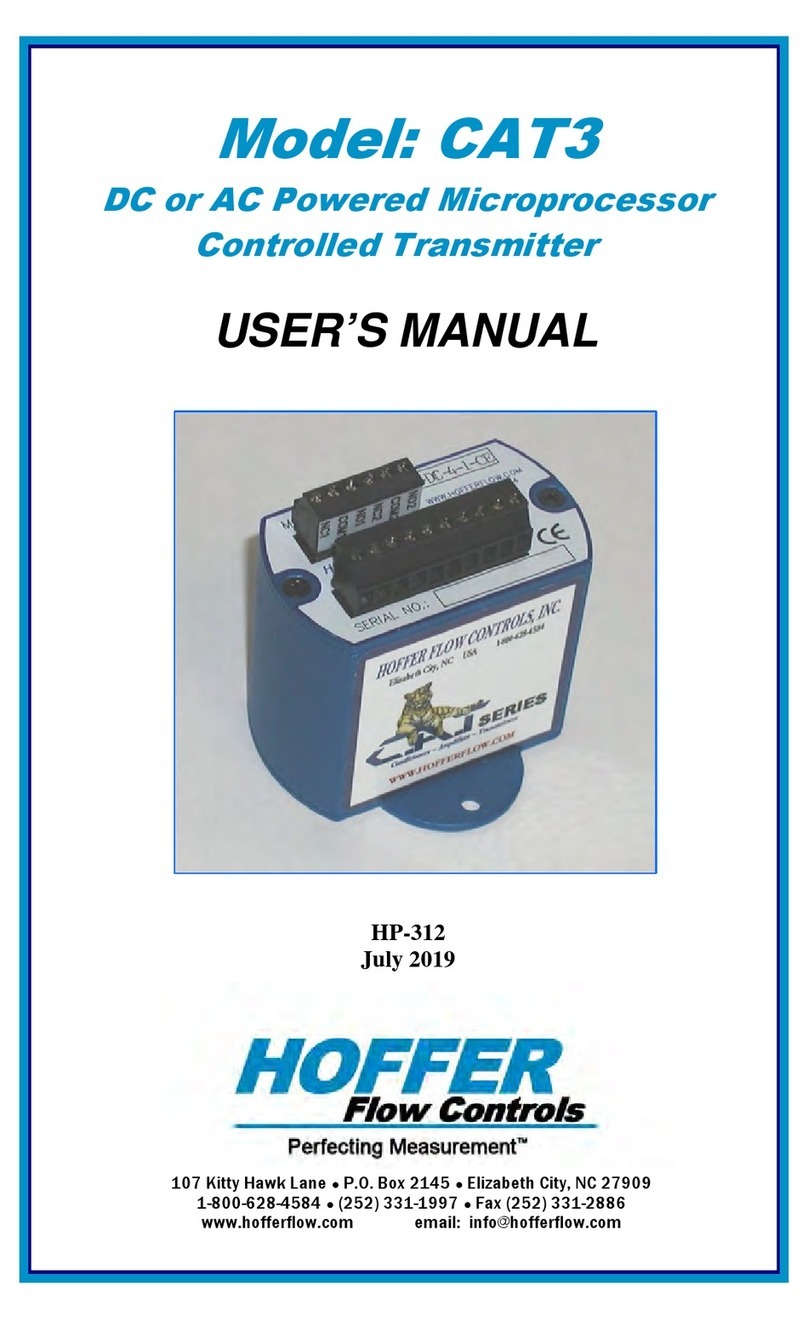 Hoffer Flow Controls CAT3 User manual