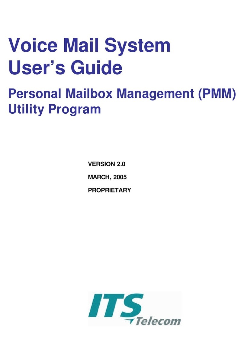 ITS Telecom Voice Mail System user guide