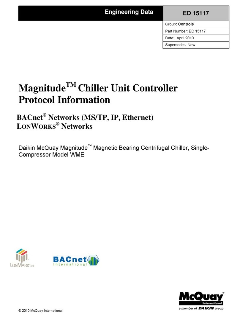Daikin McQuay ED 15117 Protocol information