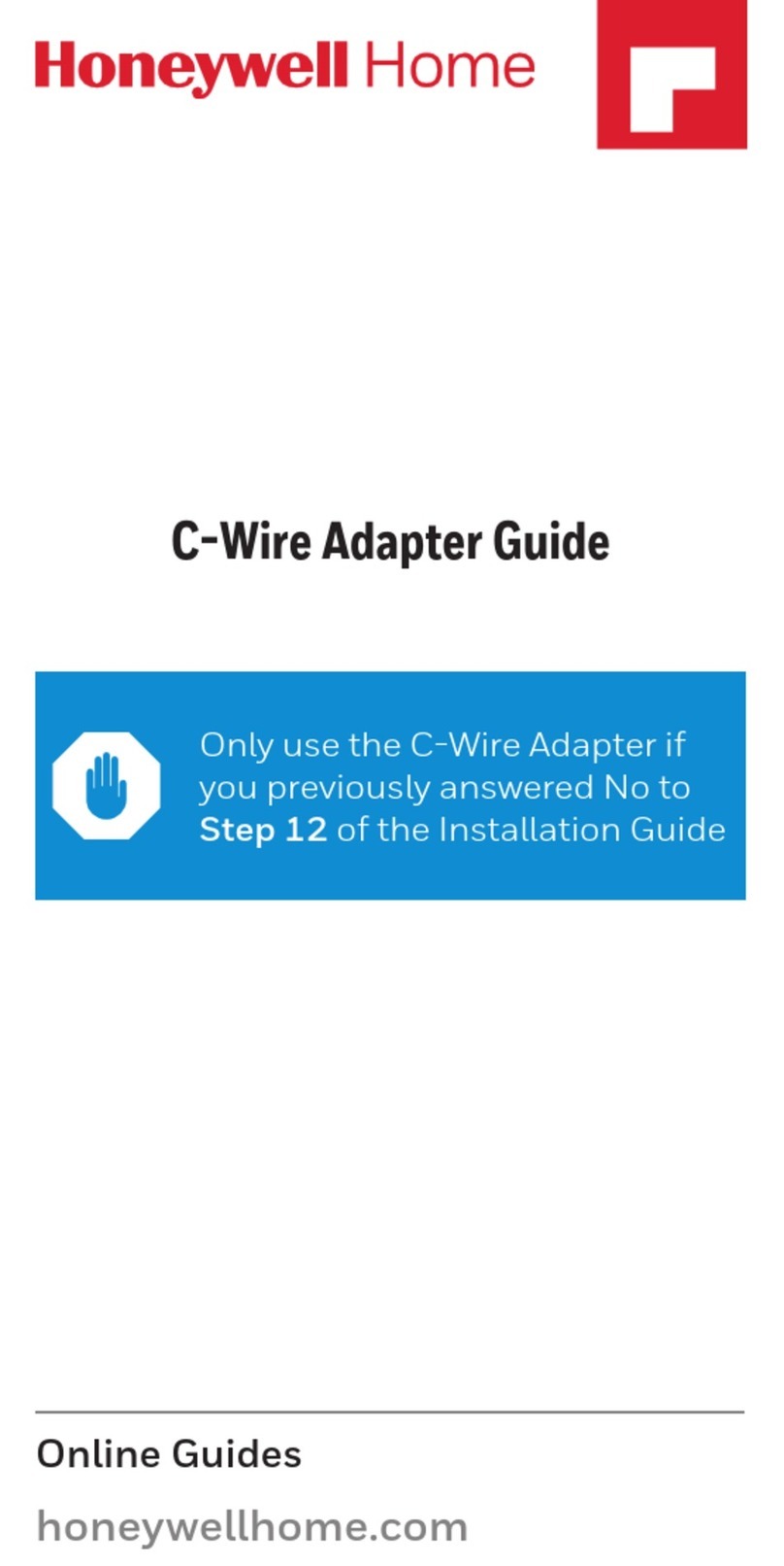 Honeywell Home C-Wire Adapter installation guide