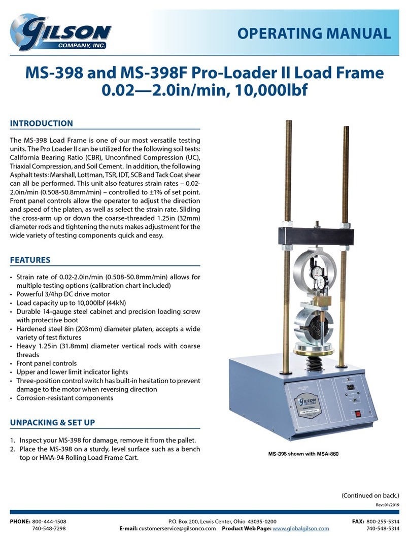 Gilson MS-398 operating manual