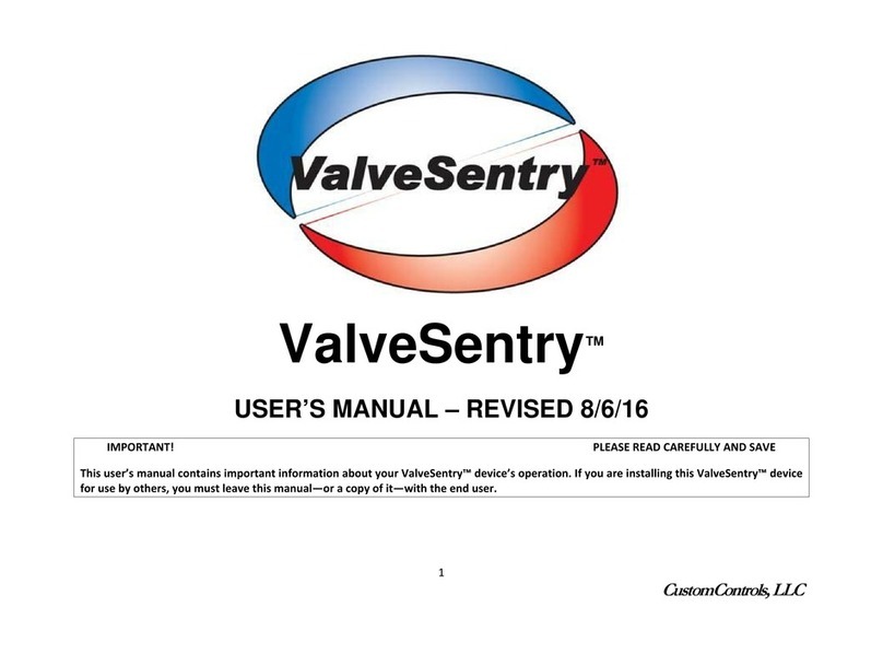 CustomControls ValveSentry user manual CustomControls ValveSentry user manual