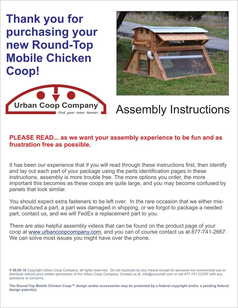 Urban Coop Company Round-Top Mobile Chicken Coop Assembly instructions Urban Coop Company Round-Top Mobile Chicken Coop Assembly instructions