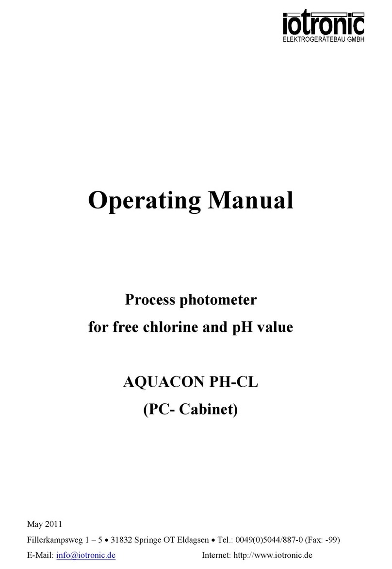 IOTRONIC AQUACON PH-CL operating manual