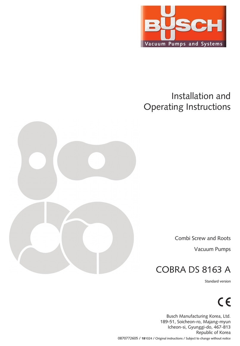BUSCH COBRA DS 8163 A Installation and operating instructions