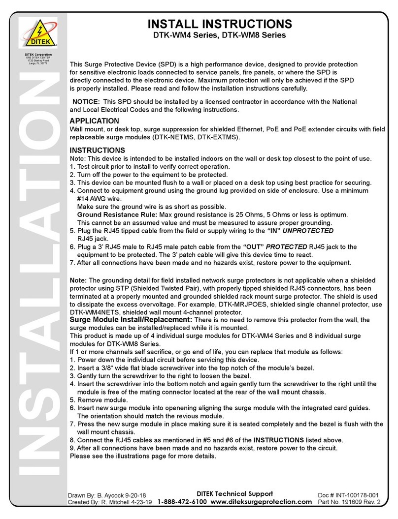 Ditek DTK-WM4 Series Install instructions