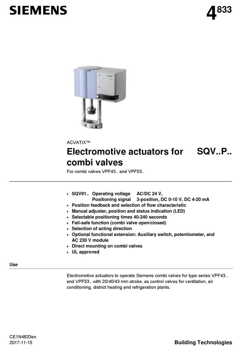 Siemens ACVATIX SQV..P Series User manual