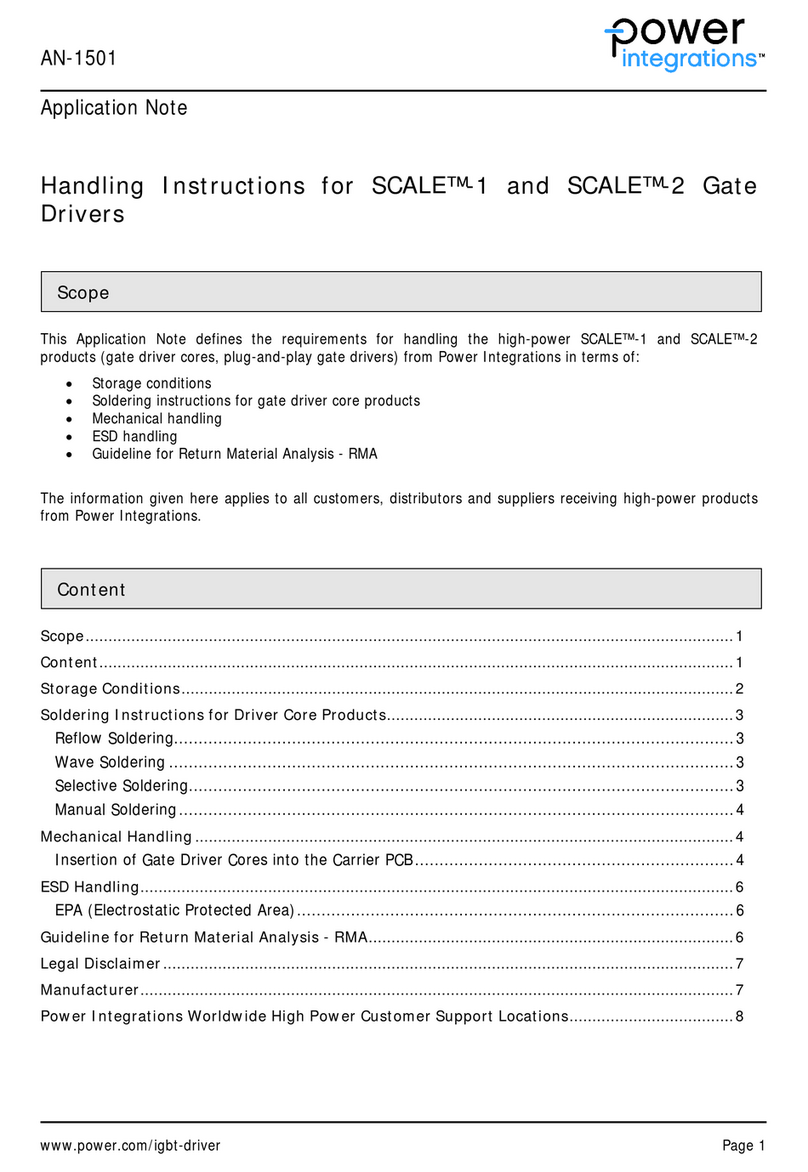 Power integrations SCALE-1 Handling instructions Power integrations SCALE-1 Handling instructions