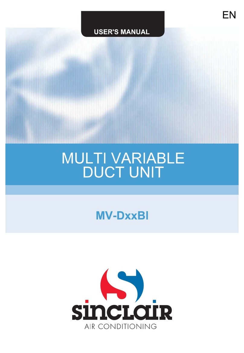 Sinclair MV-D BI Series User manual